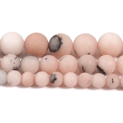 Natural Matte Sunstone Beads Dull Polished Round Loose Beads For Fashion Jewelry DIY Making Bracelet 15'' 6/8/10mm