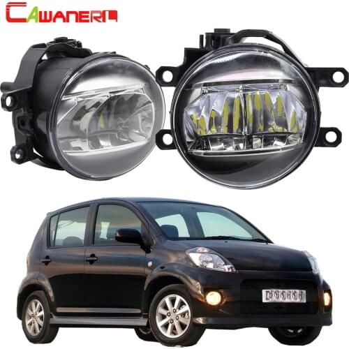Cawanerl Car LED Fog Light 4000LM H11 Daytime Running Light White 12V Accessories For Daihatsu Materia Coo Subaru Dex 2005-2016