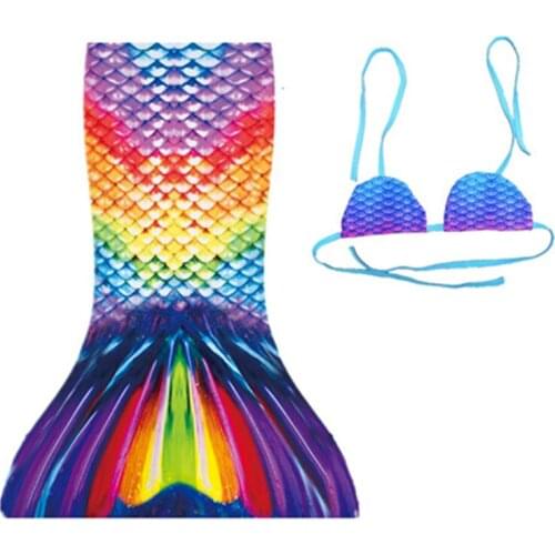 Childrens Swimwears Bikini Mermaid Swimwear 2021 High-end Fashion Europe And America Walking Style Girls Cute Show Costume