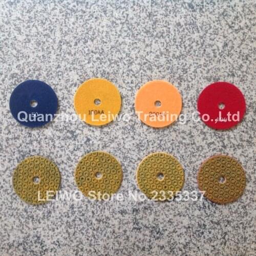 Metal Polishing Pad 4 inch (100 mm) Hexagon Spot Resin Abrasive Disc Coarse Polishing Disc for Marble Granit Concrete 40 Pcs/lot