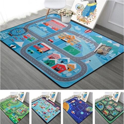 Home Decor Kids room Carpet round160*230cm CAR baby play mat Patchwork picnic blanket ANITSLIP tapetes para casa maze kid tapis
