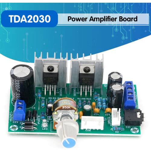 Mini TDA2030 Dual Channel Power Amplifier Board 15W+15W Audio Amplifier Amplificador For Home Sound Theater DIY