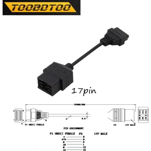 OBD Cable For Toyota 22 Pin to OBDII 16Pin Female Connector Adapter Cable DLC Lead for Toyota 17pin OBD Cable Free Shipping