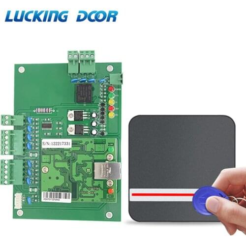 125Khz ID reader kit Board Controller Network Door Entry security solutions Software TCP/IP Wiegand 26 Access Control Panel