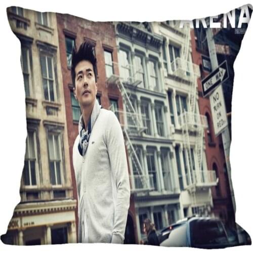 Korea-Pop Kwone Sang Woo Printing Square silk Satin Pillowcases 35x35cm,40x40cm One Side Printed Customize your image gift