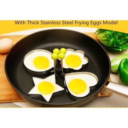 Kitchen 4 Kind Shaped Stainless Steel Cooking Fried Egg Pancake Ring Mold Shaper Cookie Sandwich Cooking Tools