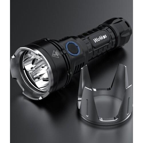Wurkkos TS30 USB C Rechargeable 21700 Flashlight 4 SST40 Powerful Light 6000lm with Extra Stainless Bezel,Power Indicator,ATR