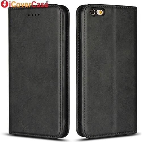 ICoverCase Magnetic Leather Wallet For Apple iPhone 6S 6 Plus Case Flip Phone Accessory For iPhone 6plus 6Splus Cover Fundas