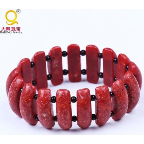 Fashion Casual Jewelry Unisex Coral Bracelets Handmade Beaded Stretch Bracelet For Women Men Gifts