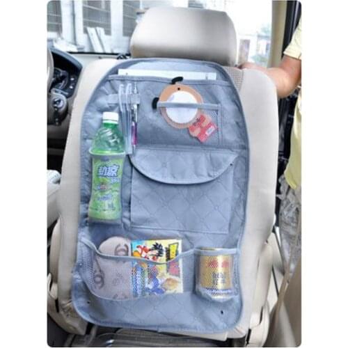 Car Back Storage Car Back Seat Organizer Universal Fit for All Cars Multi-Pocket Travel Storage Bag Hanging Pocket Gray Black