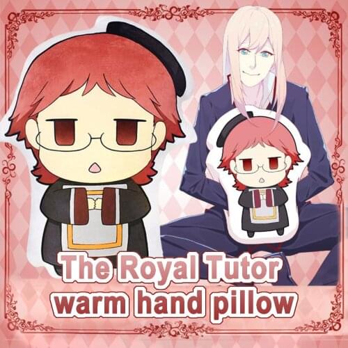 Anime The Royal Tutor Warm Hand Pillow Cute Cartoon Hand Warmer Pad Girl Plush Pillow Soft Stuffed Toys Decorations for Home