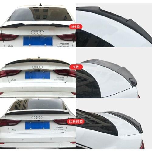 Suitable For Audi A3 Real Carbon Fiber Tail Refitting S3s4a4ls5a5a6la7 Blade Decoration and No Punching Top Wing