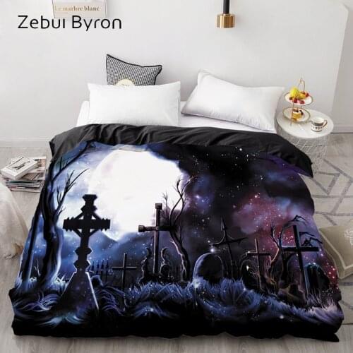 3D HD Print Custom Duvet Cover,Comforter/Quilt/Blanket case,Bedding 220x240/140/200x200,Halloween grave