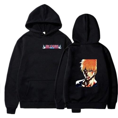 Hot Kpop Funny Style Sweater Bleach Anime Hoodie Long Sleeve Pullover Man and Women Teenagers Oversize
