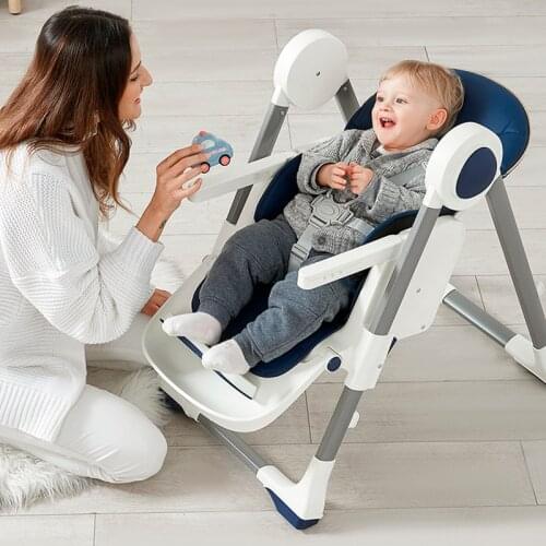 Deluxe Aluminum Alloy Comfortable Height Reclined To Sit Baby High Dining Chair Childrens Table Chair Booster To Toddler Seat