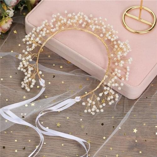 Bride Wedding Headdress Wedding Dress Accessories Hair Accessories Headband Pearl Headband Fairy Hairband headbands for women