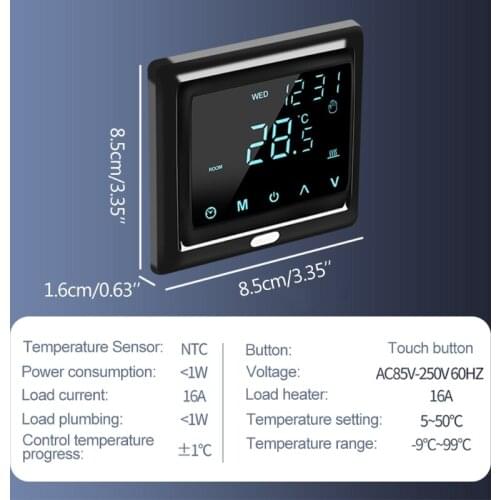 Wifi Thermostat Floor Heating Thermostat Smart Heating Controller Screen Backlit Touch Intelligent Temperature Control