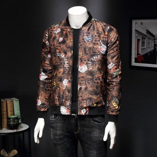 Vintage 2020 Brand Mens Bomber Baseball Styles Printing Fashion Casual Jacket Coat Overcoat For Male