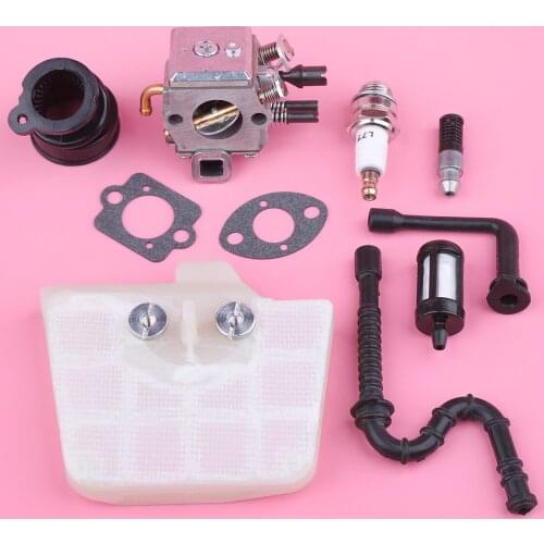 Carburetor Air Filter For Stihl 034 036 MS340 MS360 Zama C3A-S31A Chainsaw 1125 120 0651, 1125 120 1612 Intake Pipe Carb Gasket