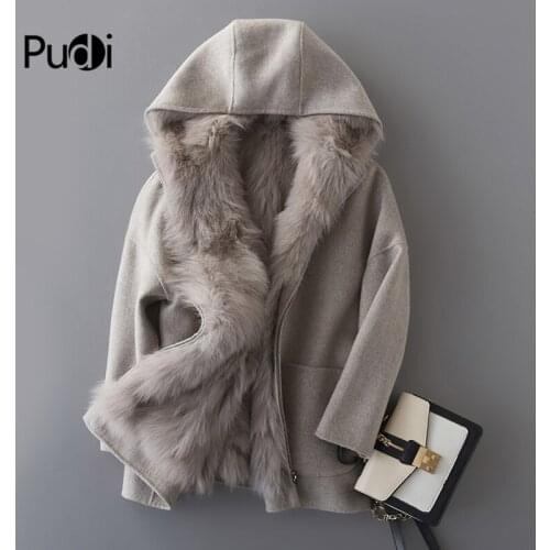 YKL6635 Women real fox fur parka coat lady female fox fur hood Winter jacket double face trench