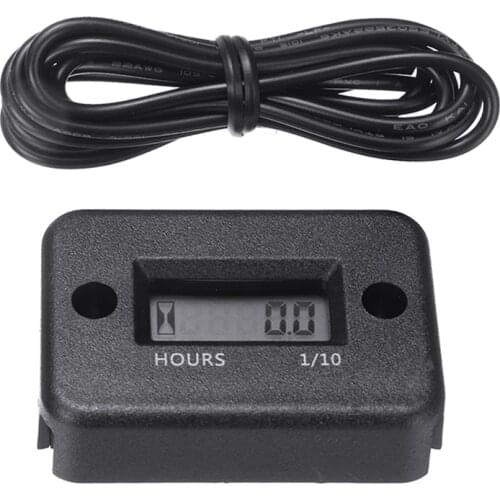 1pc Car Digital LCD Counter Hour Meter Tool For Motorcycle Auto Scooter Marine Generator Engine 54x35x14mm Accessories