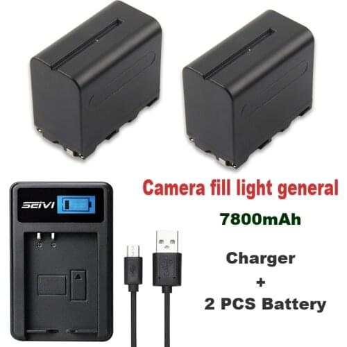1pc 5200mAh Replacement Battery +LCD USB Charger For Sony NP-F550 F960 F970 Li-ion Battery For Sony NP-F550 Camera Batteria