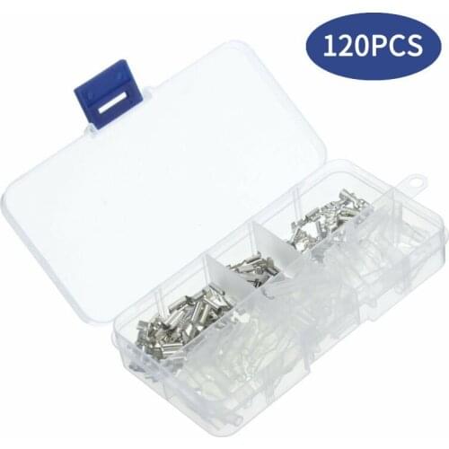 120Pcs 2.8/4.8/6.3mm Crimp Insulating Terminal set Female/Male connectors Sleeve Kit Cable Plugs Car Electrical Wire Terminals