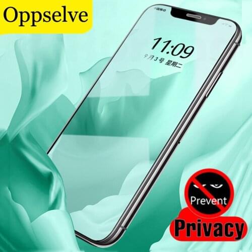 2PCS Full Cover Protective Glass For iPhone 12 11 Pro Max X XR XS 7 8 6 6s Plus SE 2020 Screen Protector Anti Spy Tempered Glass