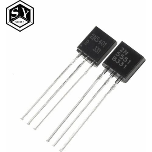 50pcs/lot Transistor DIP 2N5551 2N5401 5551 5401 TO-92 (25PCS* 2N5401+25PCS* 2N5551 )