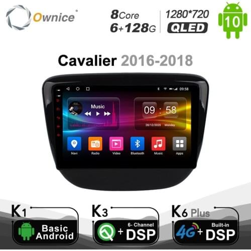 6G+128G Ownice Octa Core Android 10.0 Car DVD Radio GPS Audio for Chevrolet CAVALIER 2016 - 2018 DAB+ 4GB RAM 64G ROM DSP SPDIF