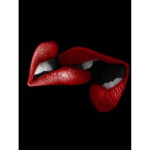 Diamond Painting 5D Diy Full Square round Drill Diamond Embroidery Sexy red lips lovers Cross Stitch Kits decoration artZP-2527