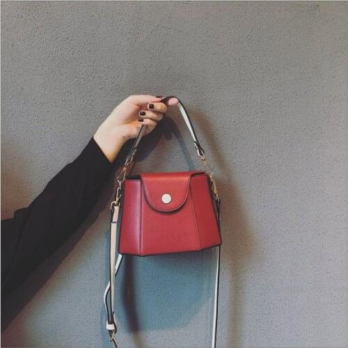 Aosbos Vintage Soft PU Leather Crossbody Bags for Women Shoulder Messenger Bag Fashion Casual Lady Small Bucket Bag Flap Handbag