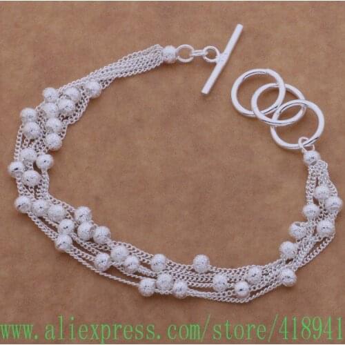 Free shipping silver plated bracelet,silver plated fashion jewelry Hanging ShaZhu grapes /ebfamsma bchajtoa AH134