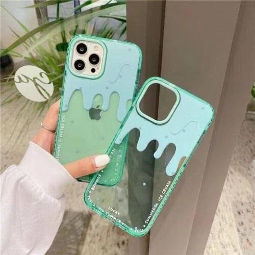 2021 Spring and Summer Ice Cream case For Iphone 12Mini 11promax XS MAX 7 / 8p XS XR Fashionable Mint Green Phone Cases Cover
