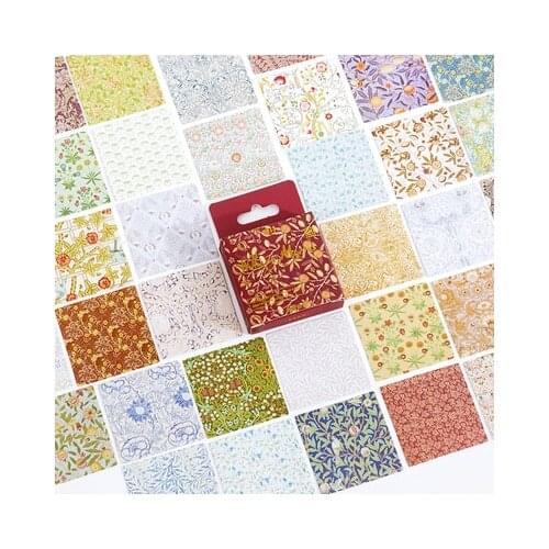 45 pcs William Morris Decorative Stickers Scrapbooking diy Stick Label Diary Stationery Album Journal flower stickers