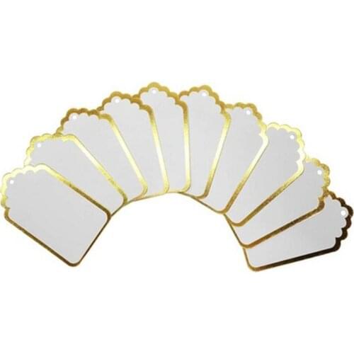 Cusutom Design vintage flower tags with golden foil hang tags