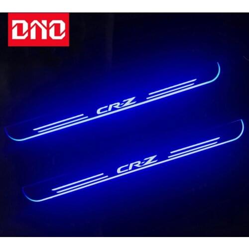 DNO Trim Pedal LED Car Light Door Sill Scuff Plate Pathway Dynamic Streamer Welcome Lamp For Honda CR-Z CRZ 2010 - 2018