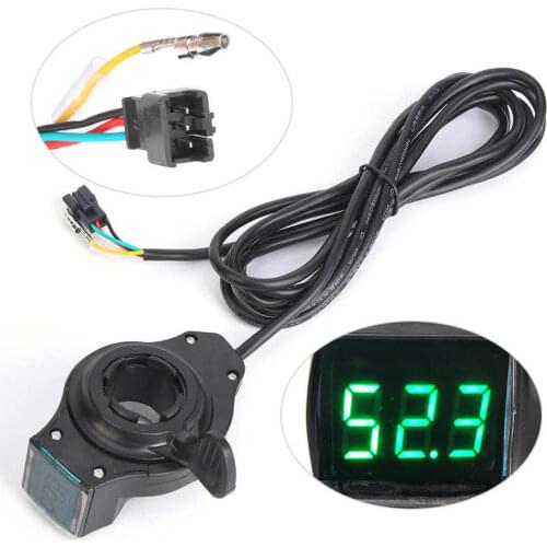 E-Bike Thumb Throttle LCD Digital Battery Voltage Display Switch Electric Vehicle Display Switch Handle Finger Thumb Throttle