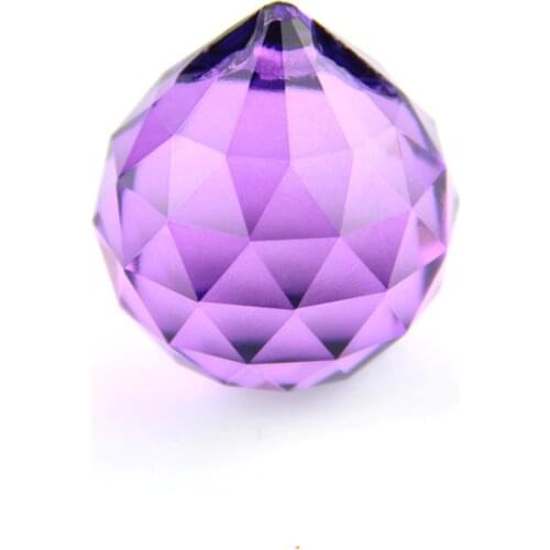 15~100MM Violet Crystal Chandelier Ball Prisms Suncatcher Pendants Accessories Curtain Hanging Ornament