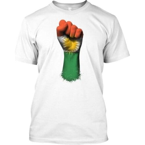 Flag Of Kurdistan On A Raised Clenched Fist Standard Unisex T-shirt