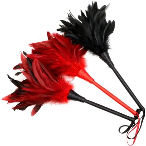 IKOKY Clitoris Tick Spanking Bondage Erotic Sex Toy Slave Role Play Itching Feather Adult Game Couple Flirting Feather Whip