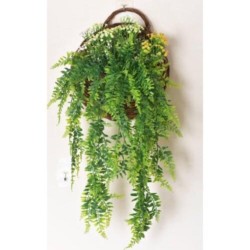5 Forks Artificial Persian fern grass bouquet DIY wall hanging jungle party fake plant garden shop decorative flowers