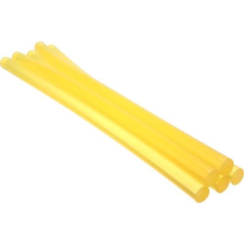 5pcs Yellow Hot Melt Glue Stick Car Body Paintless Dent Repair Puller Tool for Electric Handicraft Production Drawing Glue Stick