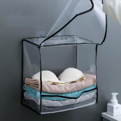 Bathroom Storage Basket Dirty Clothes Basket Wall-mounted Shelves Clothes Toiletries Storage Waterproof Dirty Clothes Basket