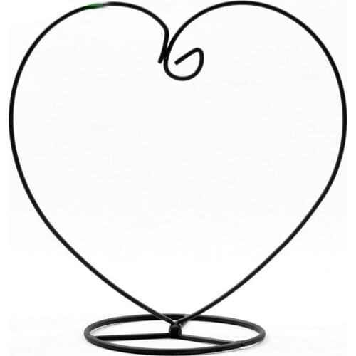 Modern Style Heart-shaped Iron Frame Detachable DIY Creative Micro-landscape Ecological Interior Decoration Props 23CM