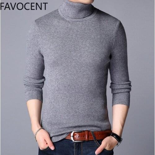 Men Turtleneck Sweater Men 2020 Winter Thick Warm Mens Pullover Casual Classic Turtleneck Cashmere Pullover Male Sweater