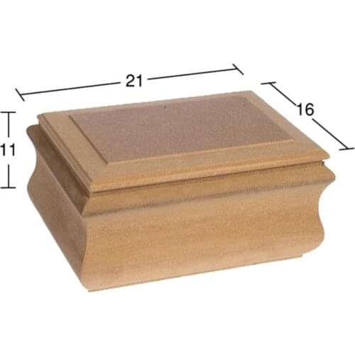 KU293 Small Flat End Mill Box, Can Be Painted Wood Mdf Box