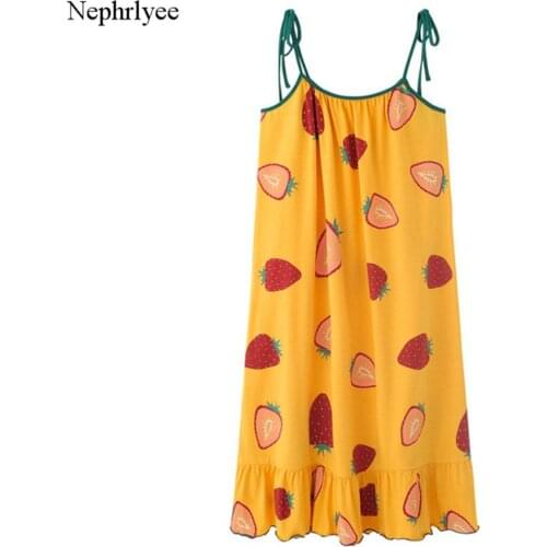 2021 New Korean Style Nightgowns For Women Sleeveless O Neck Cotton Night Dress Female Cute Sleepwear Streetwear Homewear SLP260