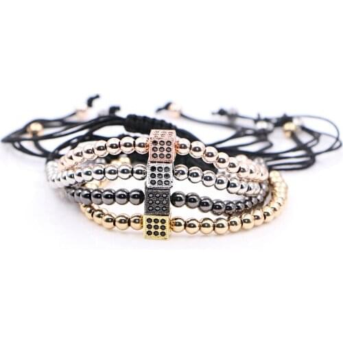 Mestylish new fashion black men bracelets cube jewelry bracelet Women bracelet for men Macrame bracelets fashion women bangles