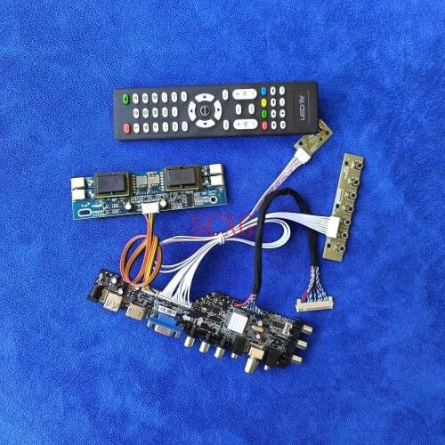 LCD Controller Board 30-Pin LVDS USB VGA AV HDMI-compatible KIT 4CCFL Digital DVB 1440*900 For LTM190M2/M190A1/M190MWW1/M190MWW3